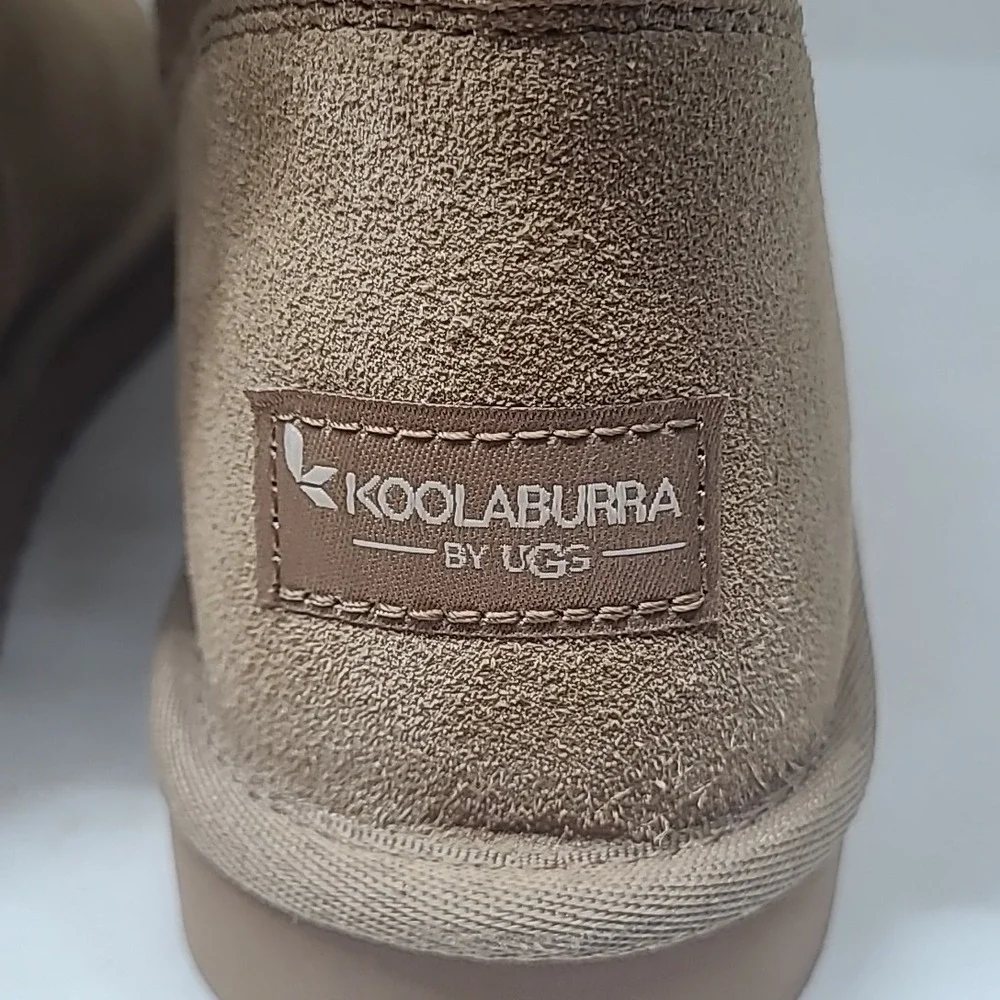 Koolaburra by UGG Victoria Short Boots Woman Size 8 Tan Leopard Faux Fur 1136011